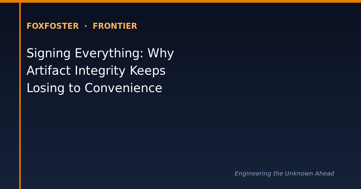 Signing Everything: Why Artifact Integrity Keeps Losing to Convenience