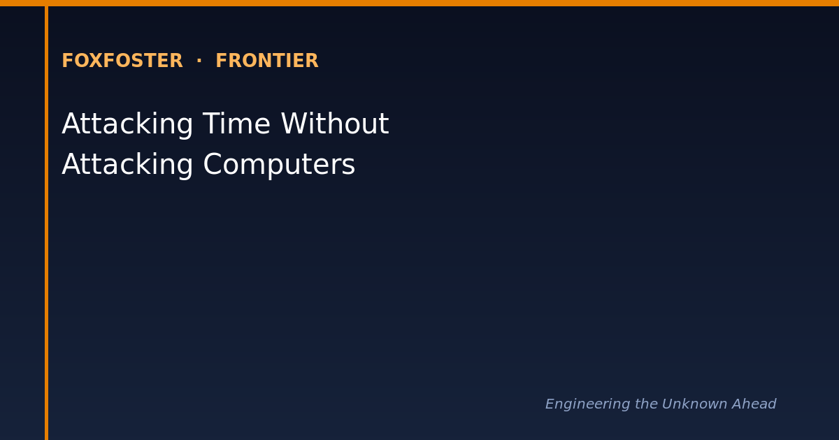 Attacking Time Without Attacking Computers