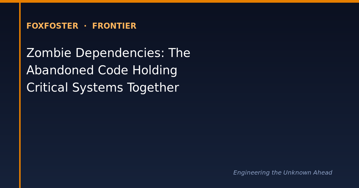 Zombie Dependencies: The Abandoned Code Holding Critical Systems Together