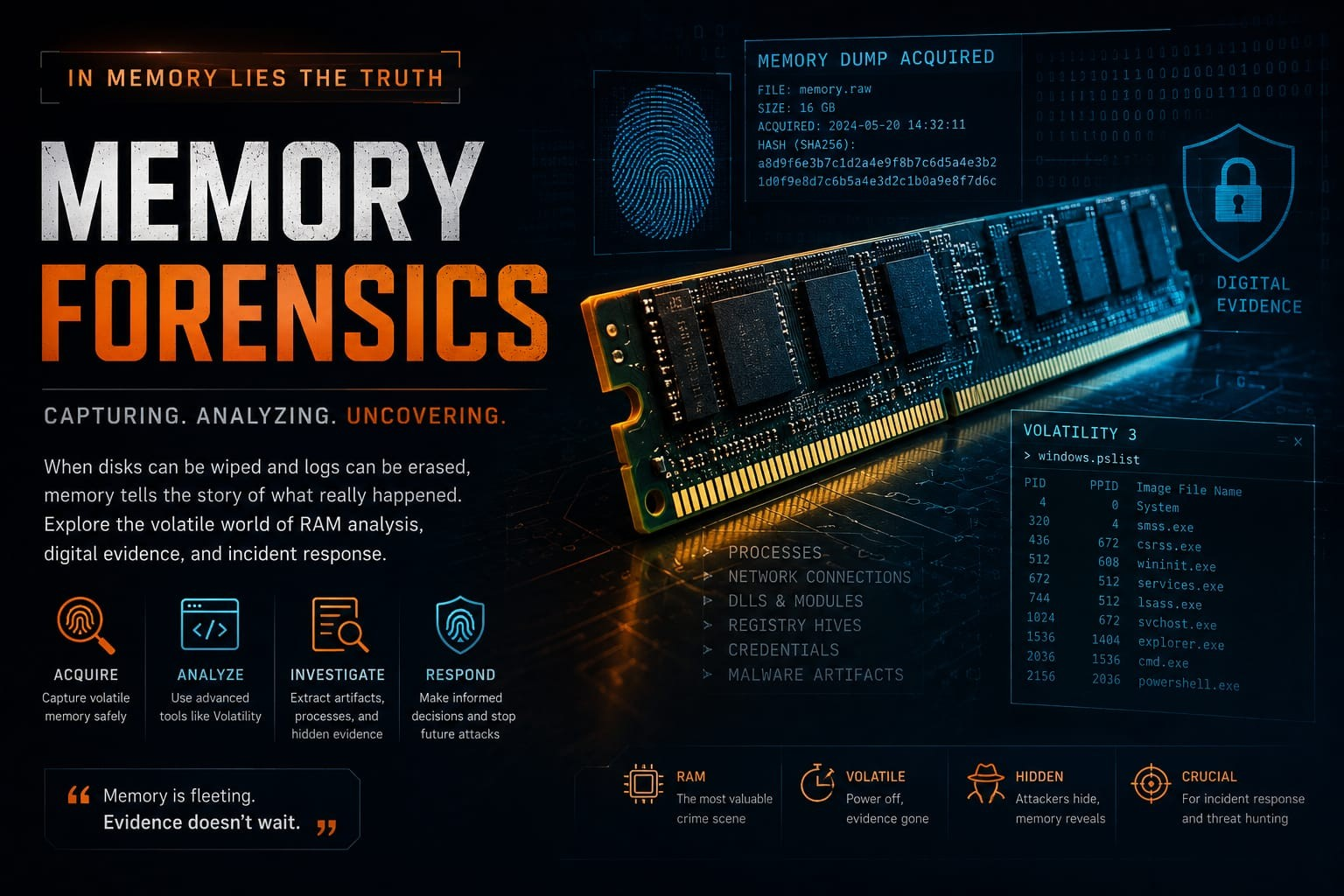 Memory Never Lies: Why RAM Is the Most Valuable and Critical Crime Scene in Digital Forensics