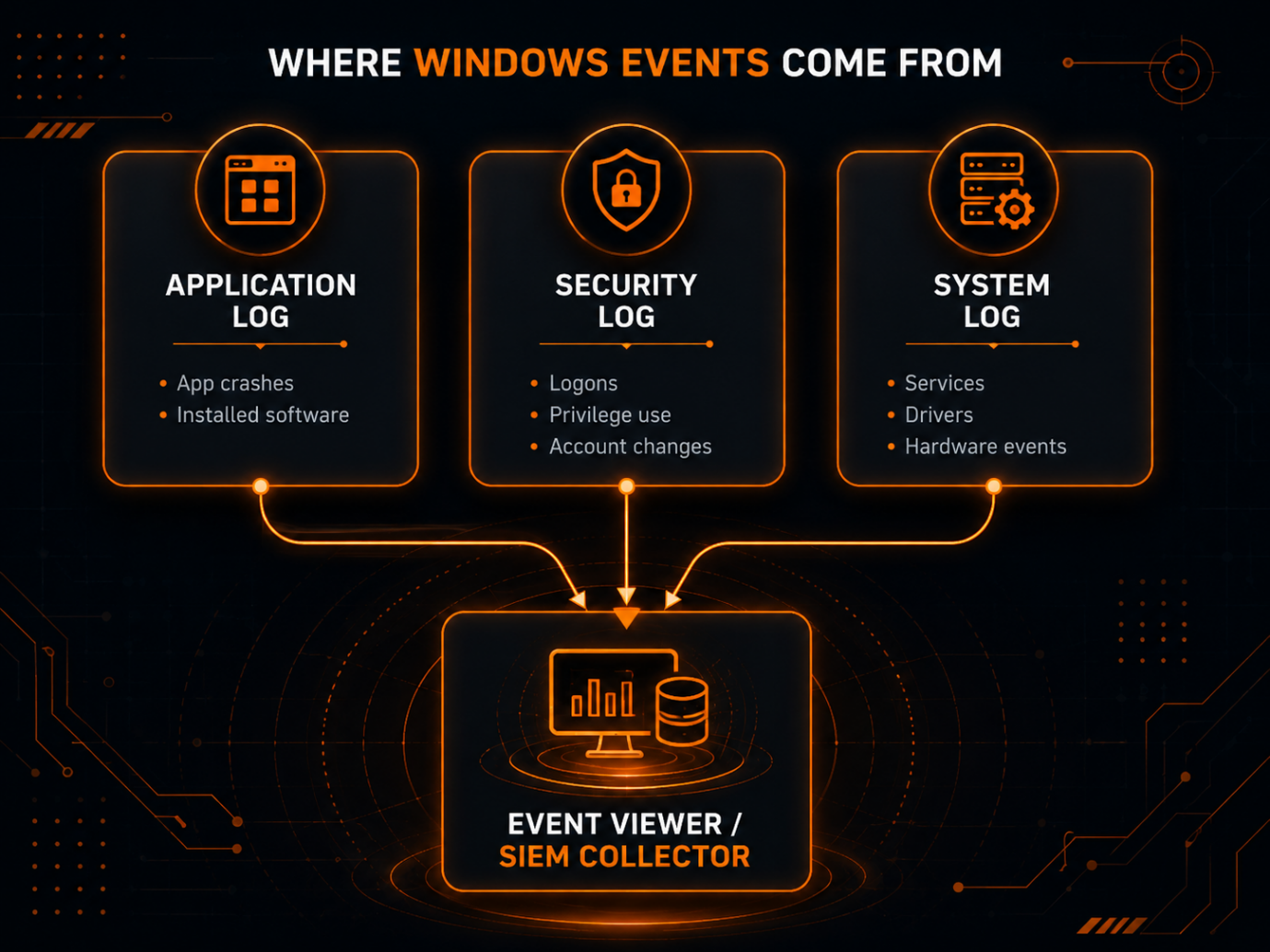 Main Windows log channels