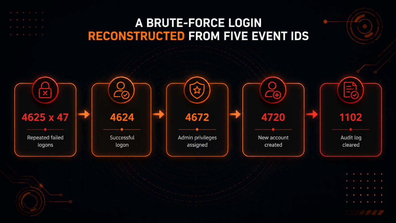 Five Event IDs telling a story